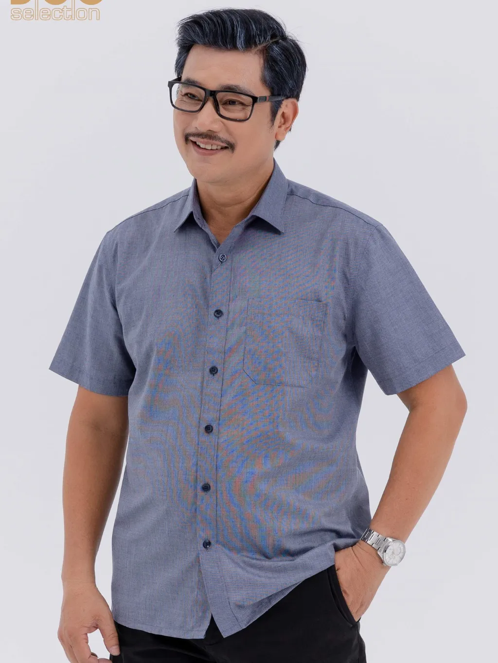 Ảnh Áo sơ mi nam trung niên ngắn tay DGCs - SASNBC60M. 3