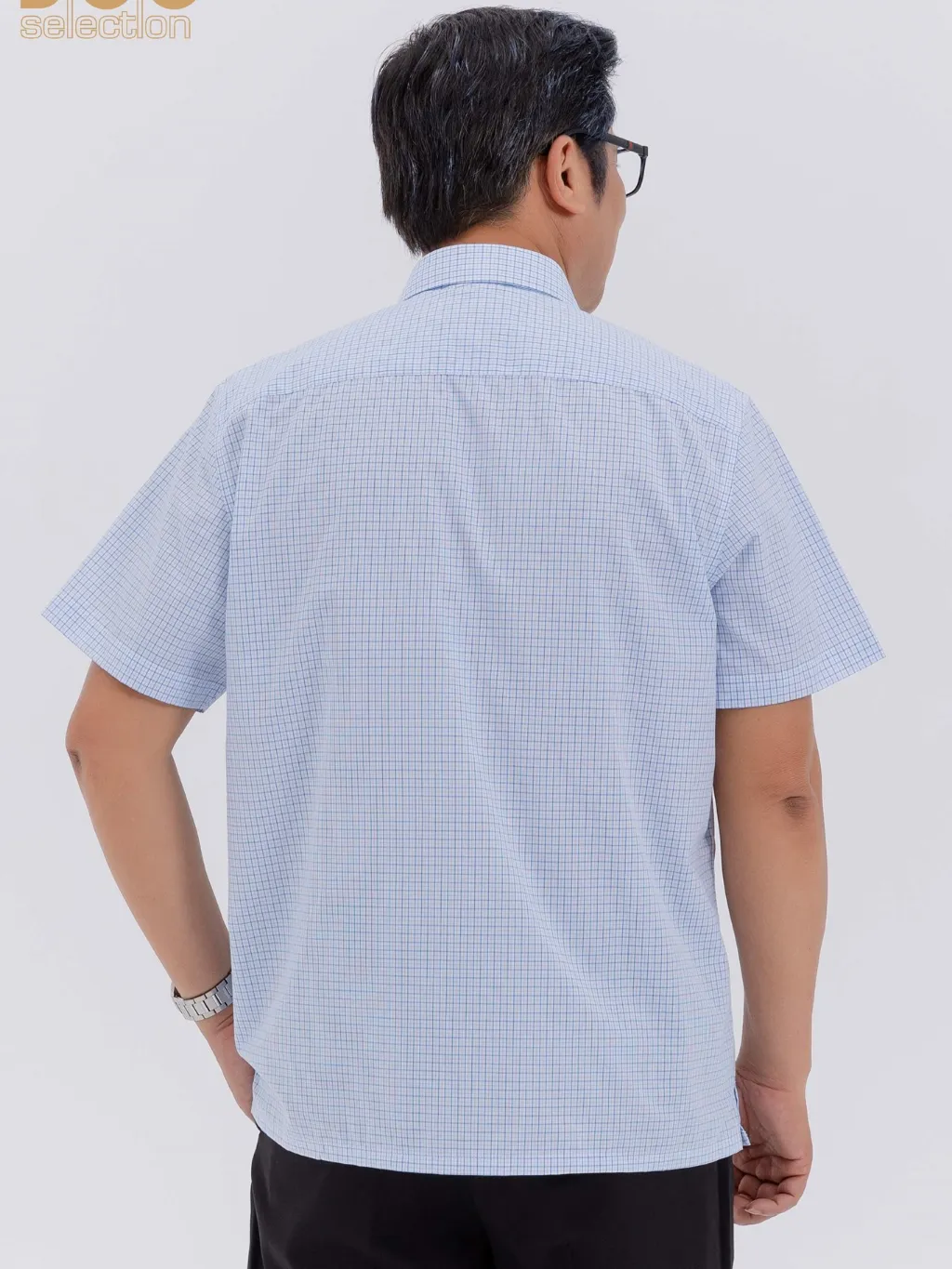 Ảnh Áo sơ mi nam trung niên ngắn tay DGCs,hoạ tiết kẻ - Phong cách trẻ trung và hiện đại, dễ phối đồ - SASNBC46M 2