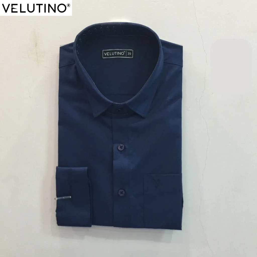 Ảnh Áo sơ mi nam Velutino dài tay túi ngực công sở cao cấp 4
