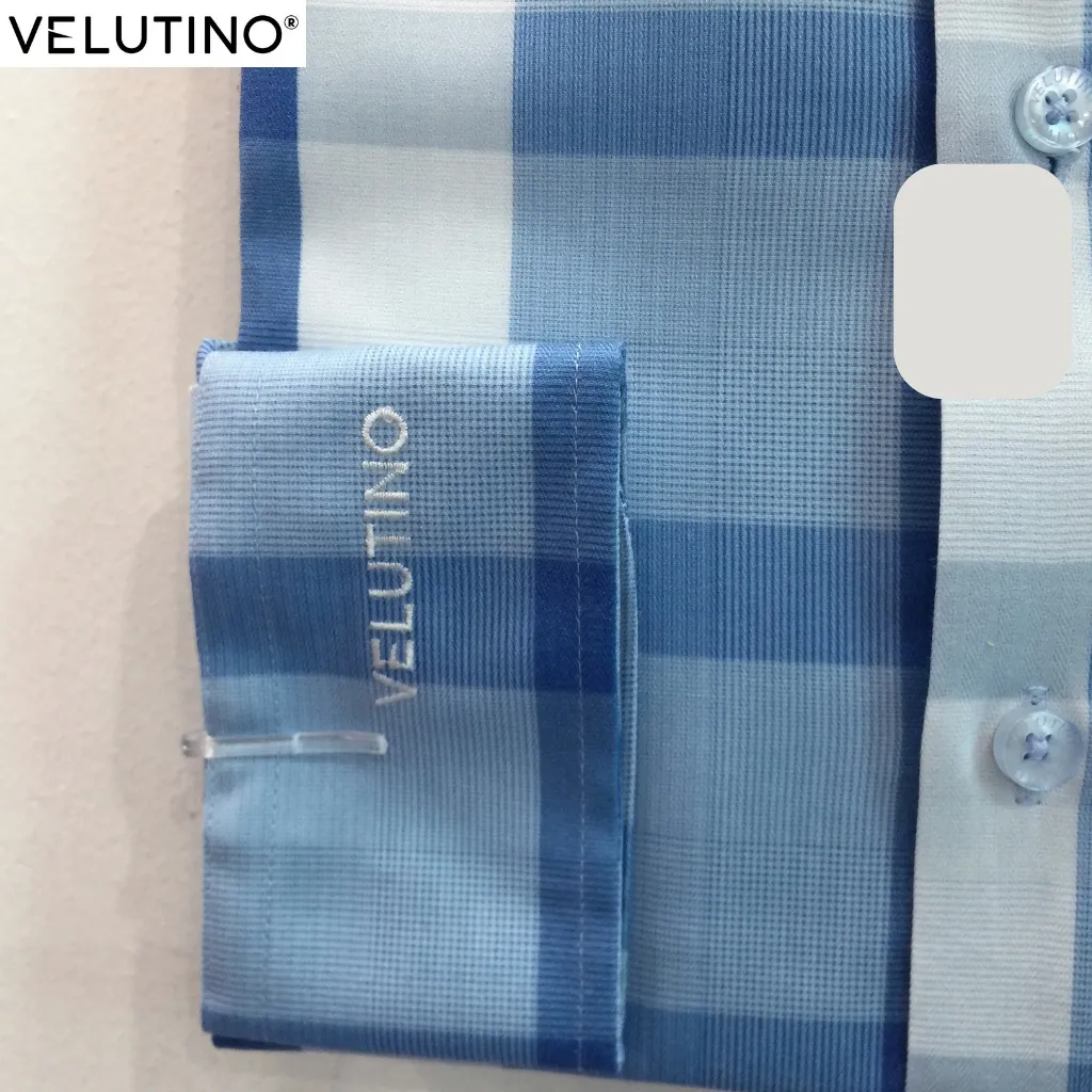 Ảnh Áo sơ mi nam Velutino dài tay kẻ caro dáng vừa công sở sang trọng 4