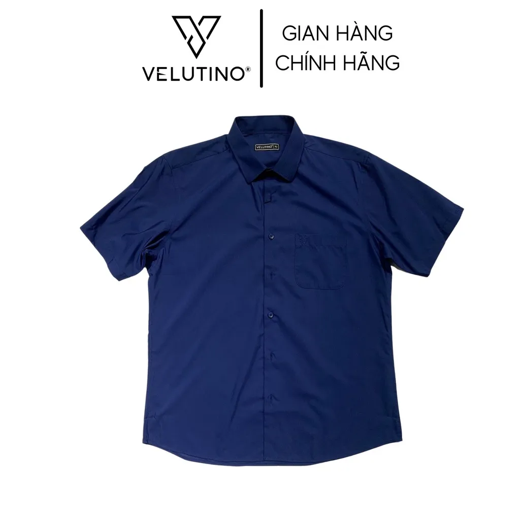 Ảnh Áo sơ mi nam Velutino ngắn tay cao cấp công sở vải mát mịn không nhăn SMC211 2