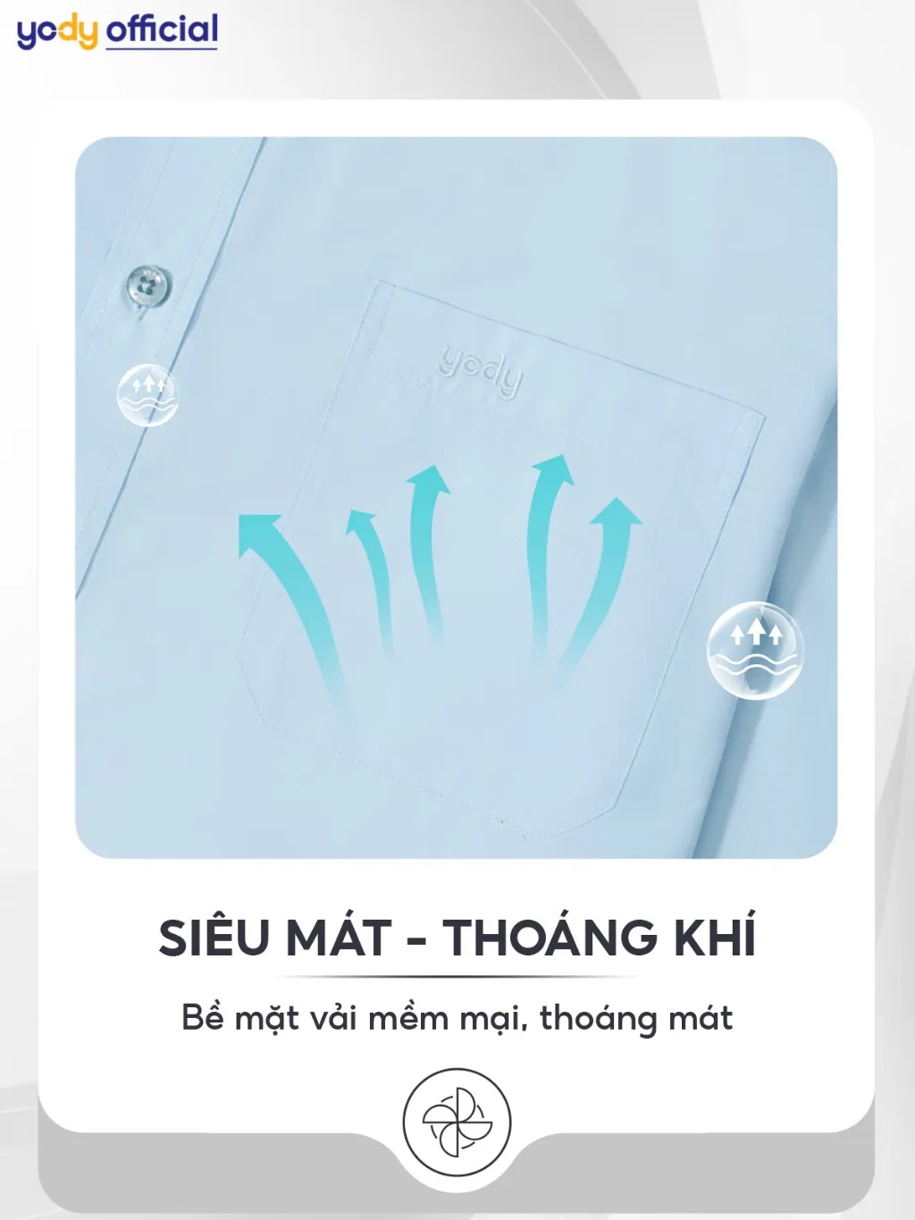 Ảnh Áo sơ mi nam YODY dài tay, có túi ngực, chất lụa nến mềm mịn, chống nhăn lịch lãm dáng slim fit SPM5005 3