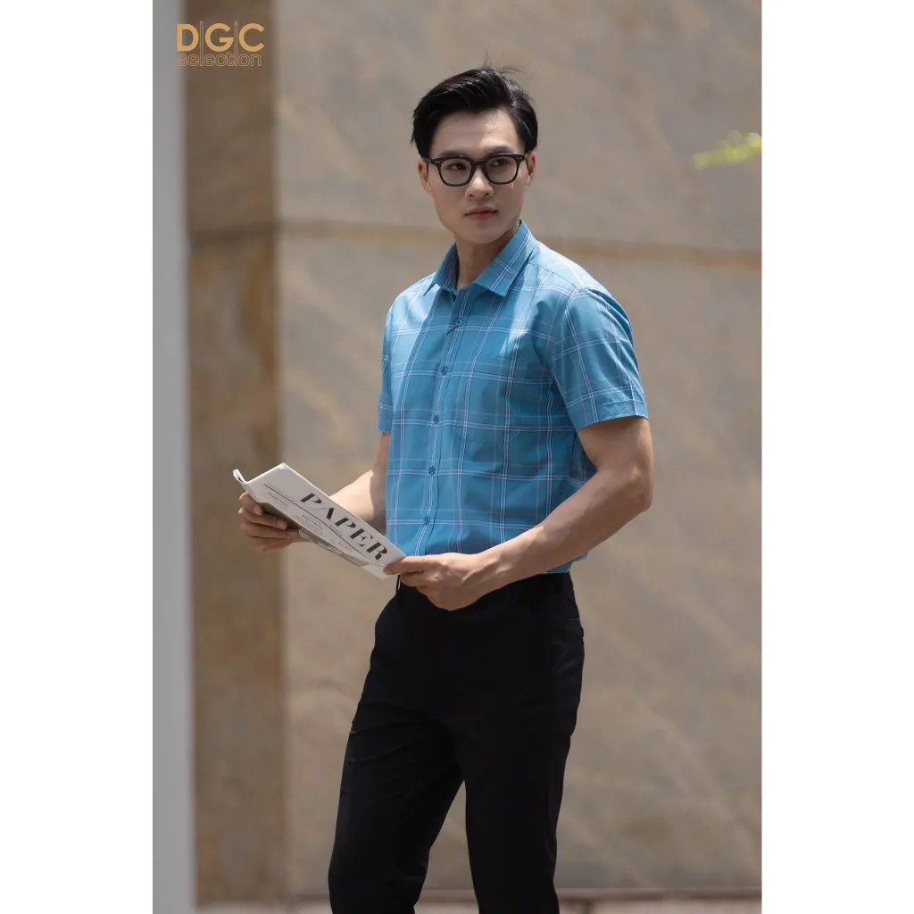 Ảnh Áo sơ mi ngắn tay DGCs - Vải Bamboo, dệt từ sợi tre thiên nhiên kháng khuẩn, kháng tia UV - SASNBD06M 1