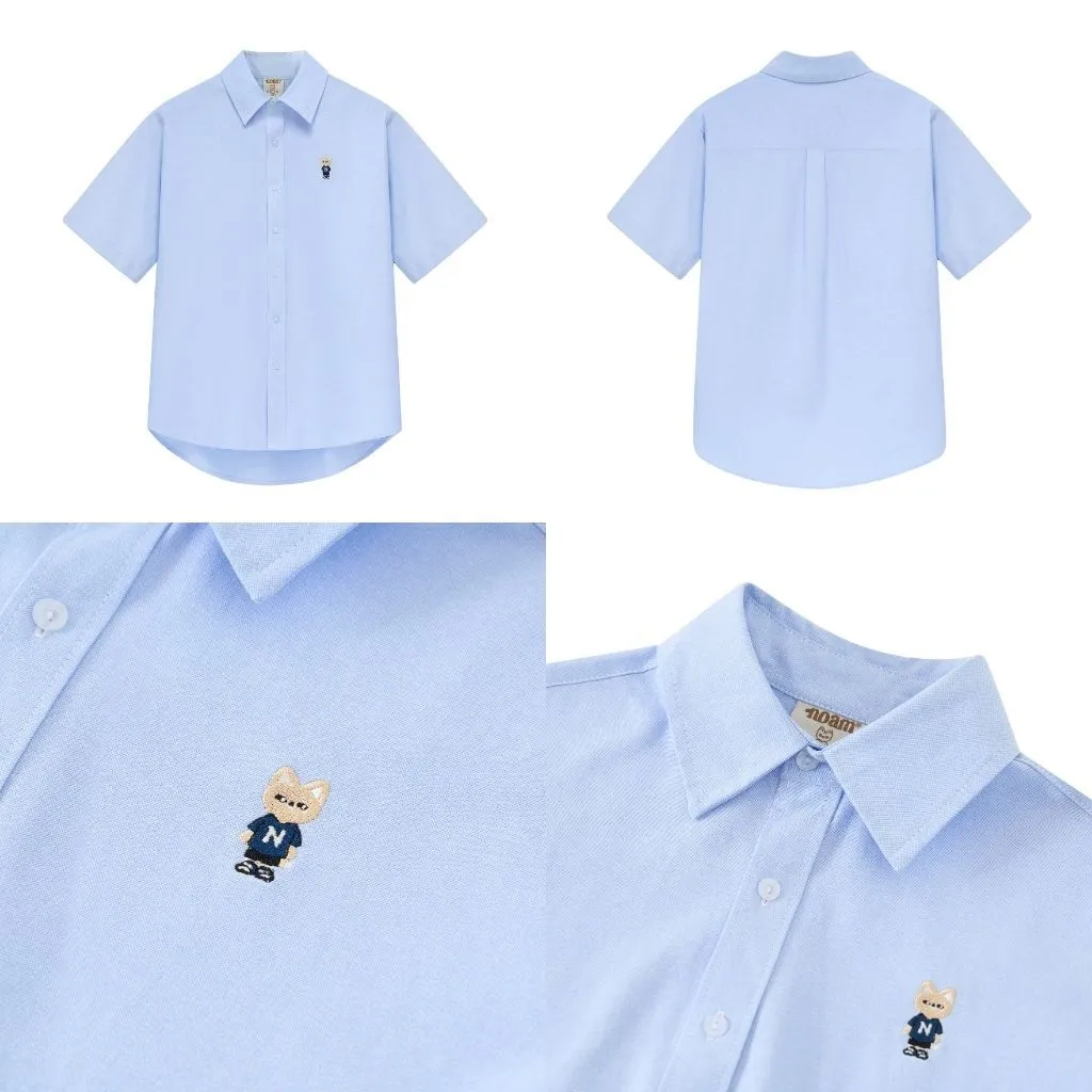 Ảnh Áo Sơ Mi Ngắn Tay Form rộng NOAM Oxford - Màu trắng/ xanh/ hồng kẻ sọc/ đỏ kẻ sọc/ xanh kẻ sọc 2