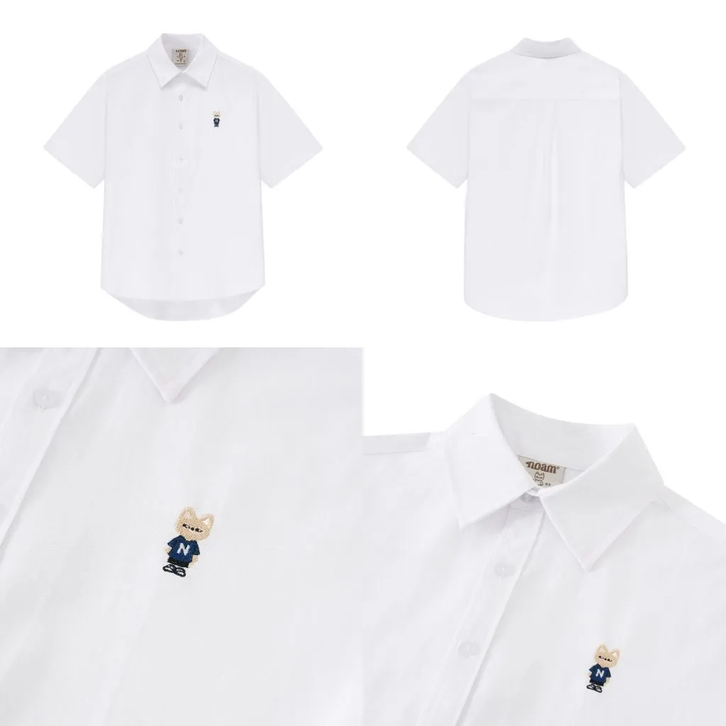 Ảnh Áo Sơ Mi Ngắn Tay Form rộng NOAM Oxford - Màu trắng/ xanh/ hồng kẻ sọc/ đỏ kẻ sọc/ xanh kẻ sọc 4
