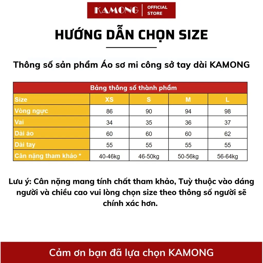 Ảnh Áo sơ mi nữ công sở tay dài KAMONG cao cấp dáng suông trơn basic A147 2