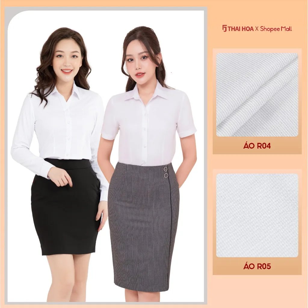 Ảnh Áo sơ mi nữ trắng đa chất liệu Thái Hòa Áo sơ mi cotton sợi tre bạc hà linen cao cấp 2