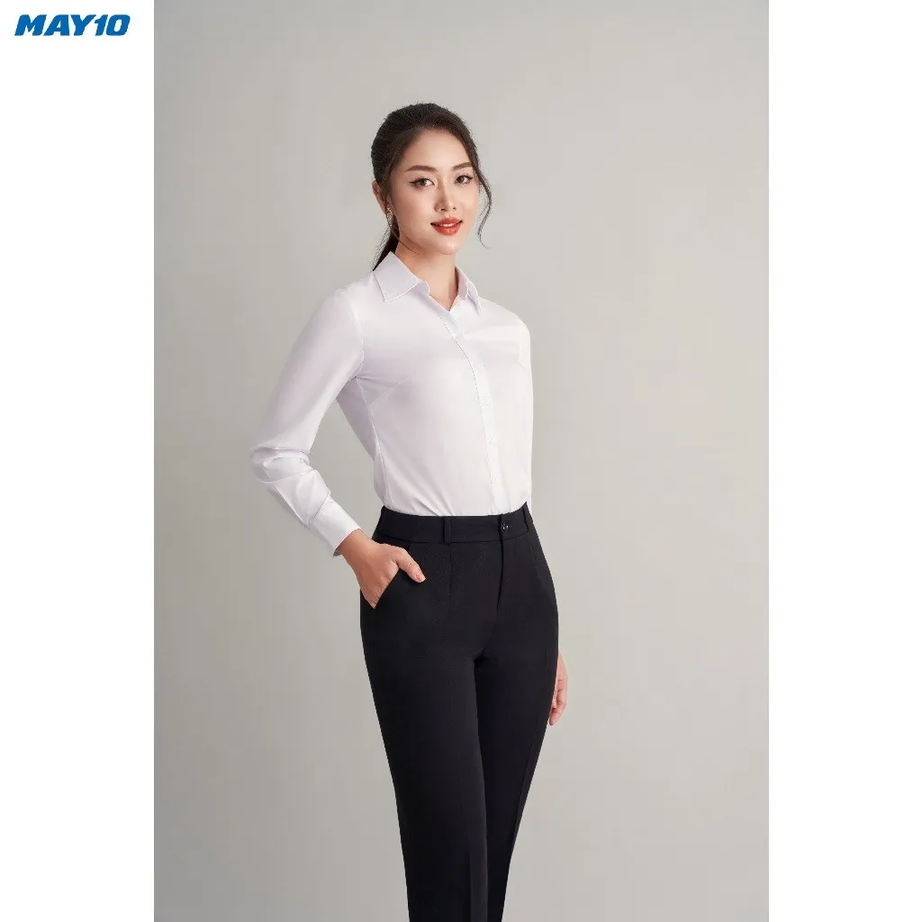 Ảnh Áo sơ mi nữ trắng May 10 AT011 1