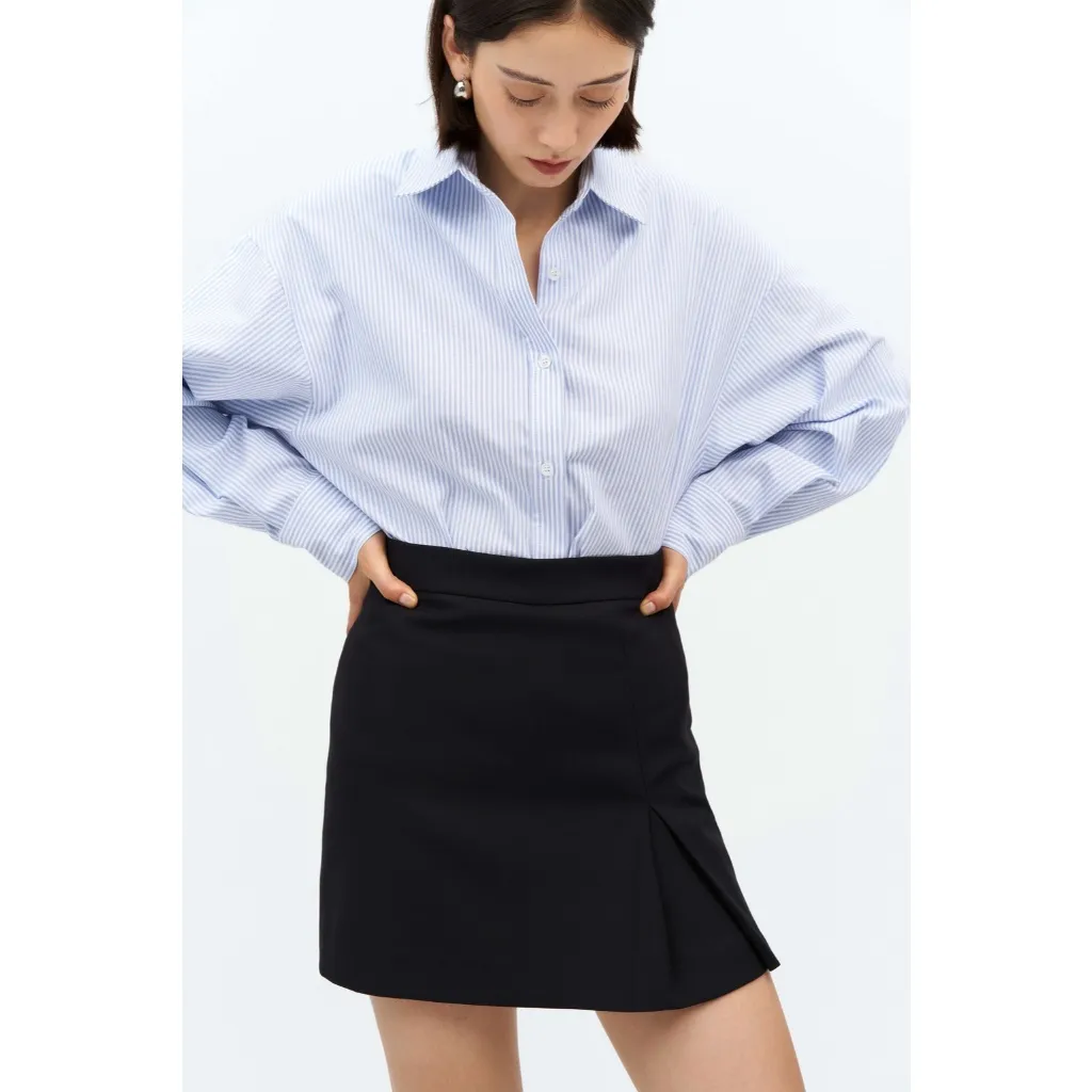 Ảnh Áo sơ mi oversized MONO TALK (kẻ sọc) chất liệu oxford T10001FT 3