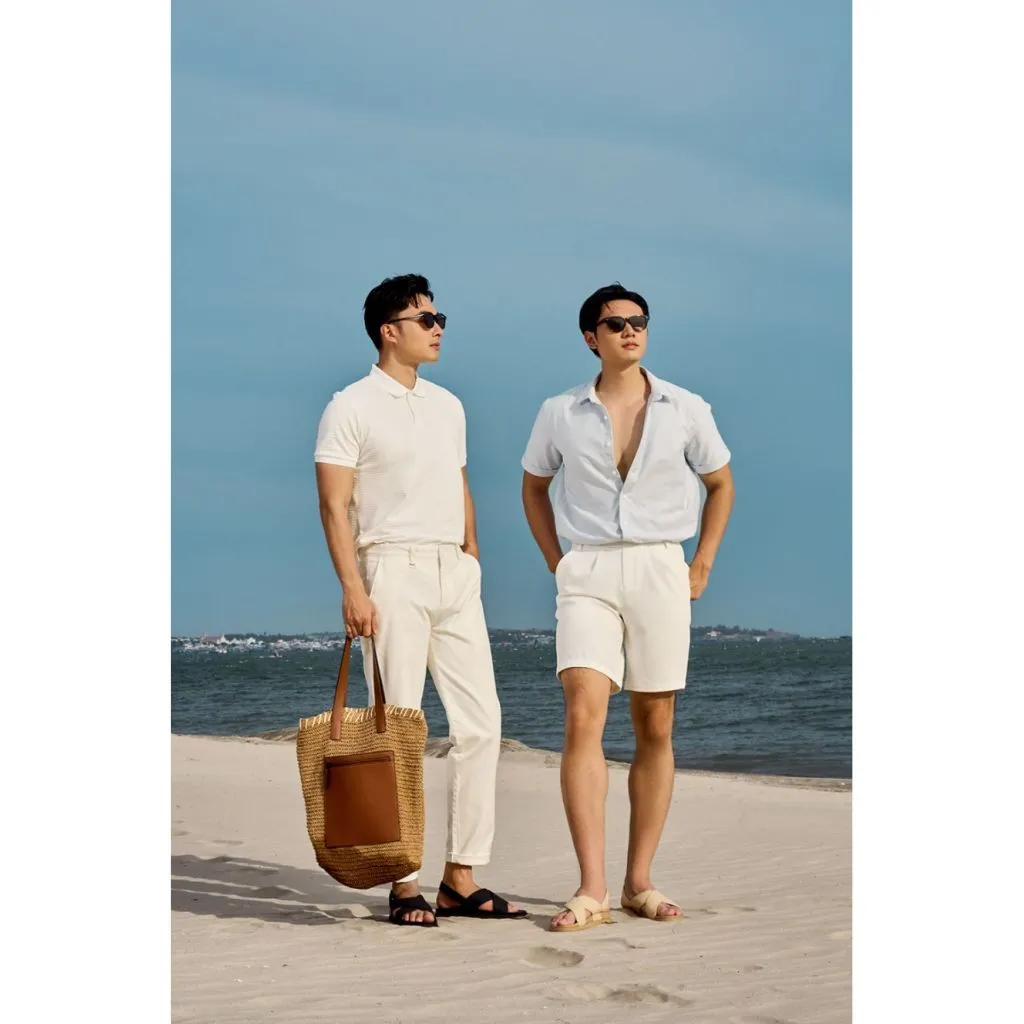 Ảnh Áo Sơ Mi Oxford Tay Ngắn Sọc Thêu Hình Mỏ Neo 4M Form Regular 4MEN SM185 đứng phom, trẻ trung, năng động, cá tính 2