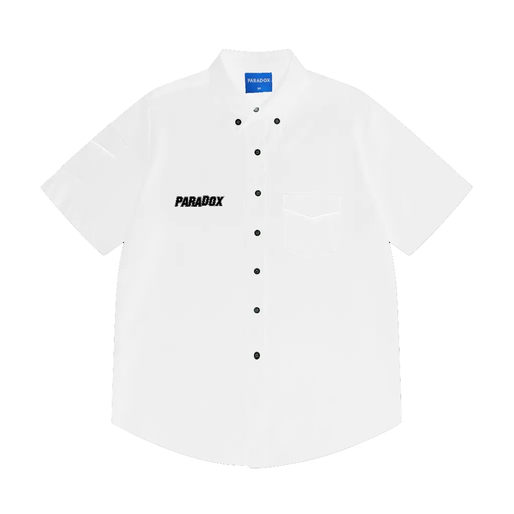 Ảnh Áo sơ mi POCKETY SHIRT Cotton lạnh Màu Trắng, Đen PARADOX SM5V0302 2
