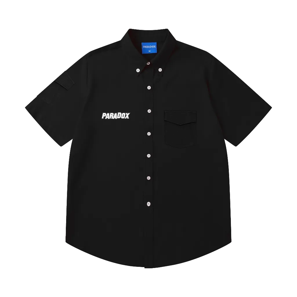Ảnh Áo sơ mi POCKETY SHIRT Cotton lạnh Màu Trắng, Đen PARADOX SM5V0302 3