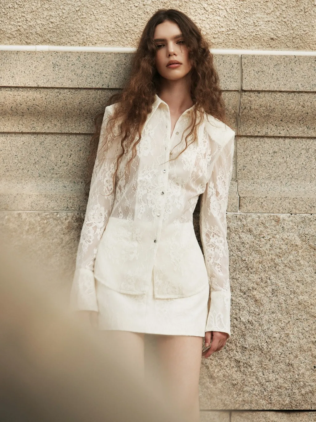 Ảnh Áo sơ mi ren organza Sienna Shirt HUONG BOUTIQUE HBSM1174 2