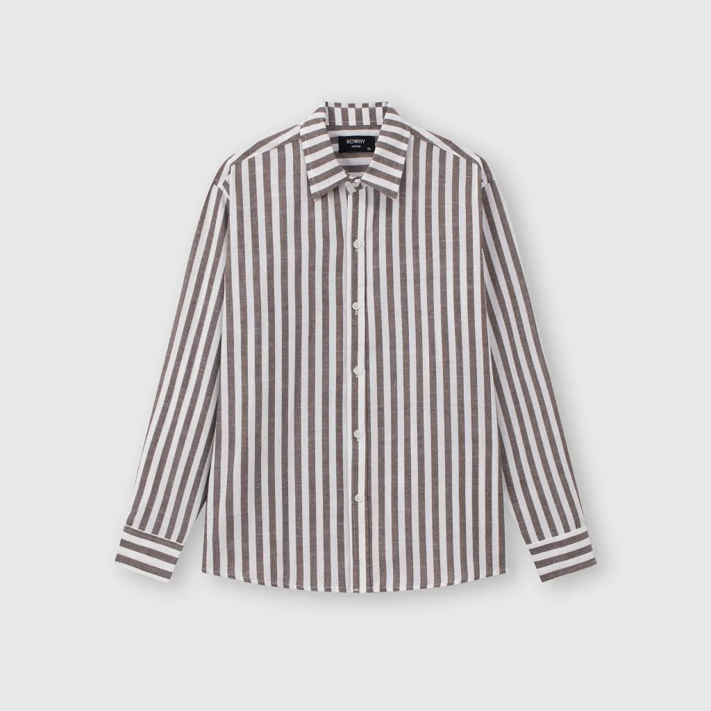 Ảnh Áo sơ mi ROWAY form regular | dài tay linen 4