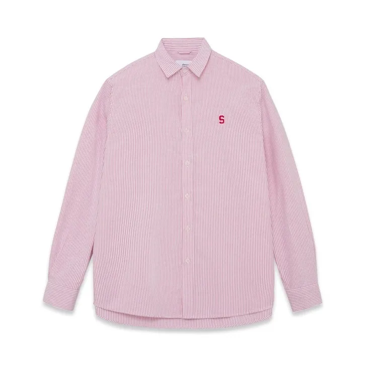 Ảnh Áo sơ mi Silencestandard Premium Oxford Shirt Logo S thêu/ kẻ đỏ [SO02] 1
