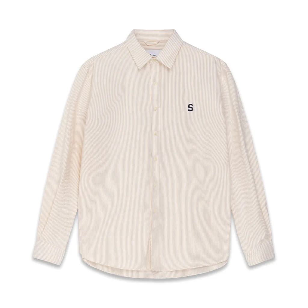 Ảnh Áo sơ mi SilenceStandard Premium Oxford Shirt Logo S thêu/ kẻ vàng [SO02] 1