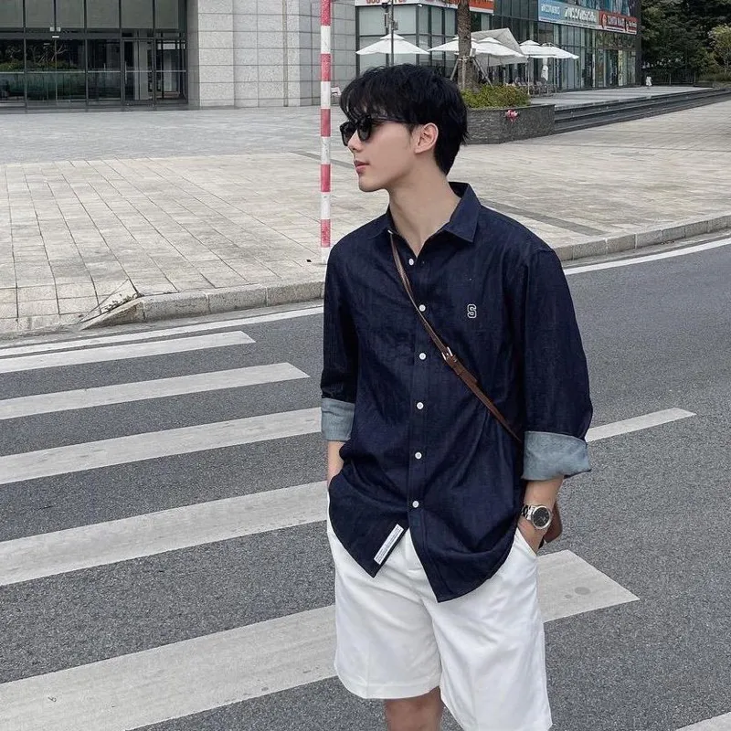 Ảnh Áo sơ mi SilenceStandard Eco Denim Thêu Logo S [SB01] 3