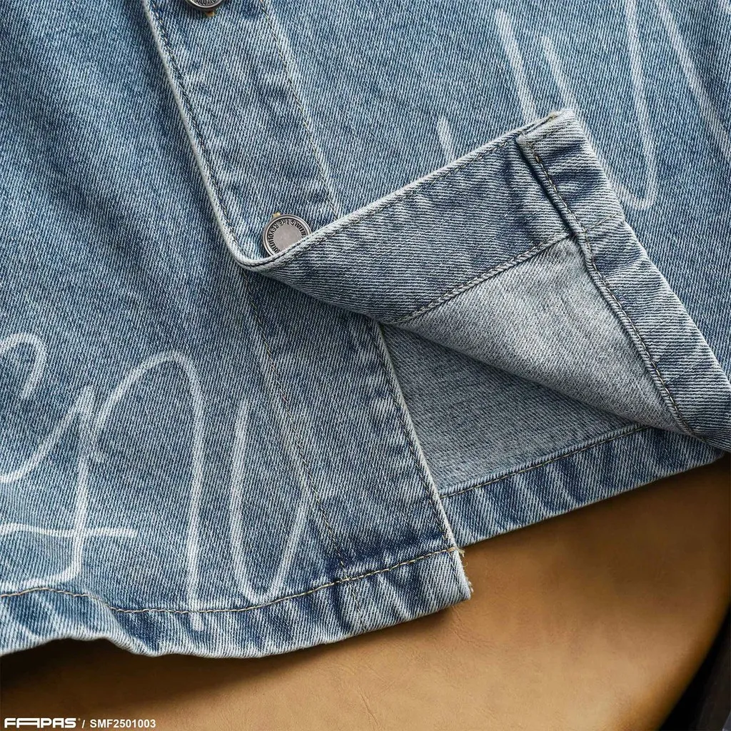 Ảnh Áo Sơ Mi Tay Ngắn Nam Ago Chất Liệu Jean Form Relaxed Chính Hãng Fapas 3