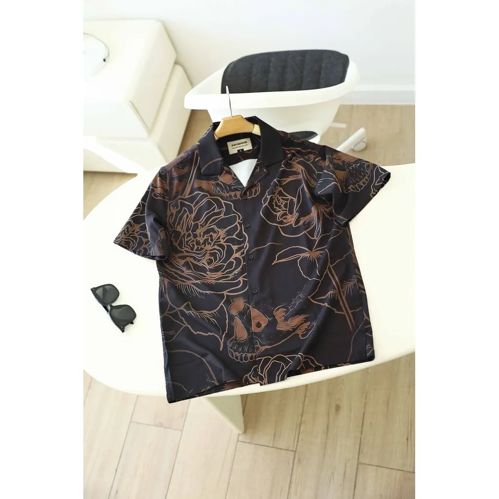 Ảnh Áo Sơ Mi Tay Ngắn Nam Chất Vải Chéo Thái Ít Nhăn FAPAS Camel SS2 2