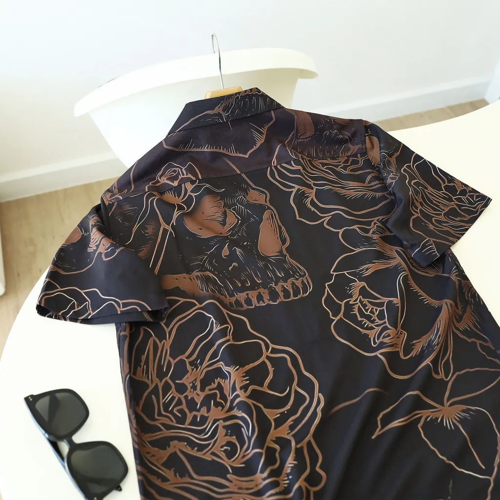 Ảnh Áo Sơ Mi Tay Ngắn Nam Chất Vải Chéo Thái Ít Nhăn FAPAS Camel SS2 4