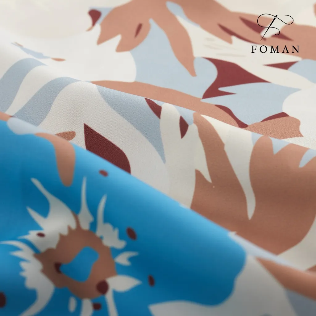 Ảnh Áo sơ mi tay ngắn Nam chính hãng FOMAN hoạ tiết Lá Phong Maple Leaf vải Lụa, thoáng mát, thấm hút, không nhăn | FM-64 4