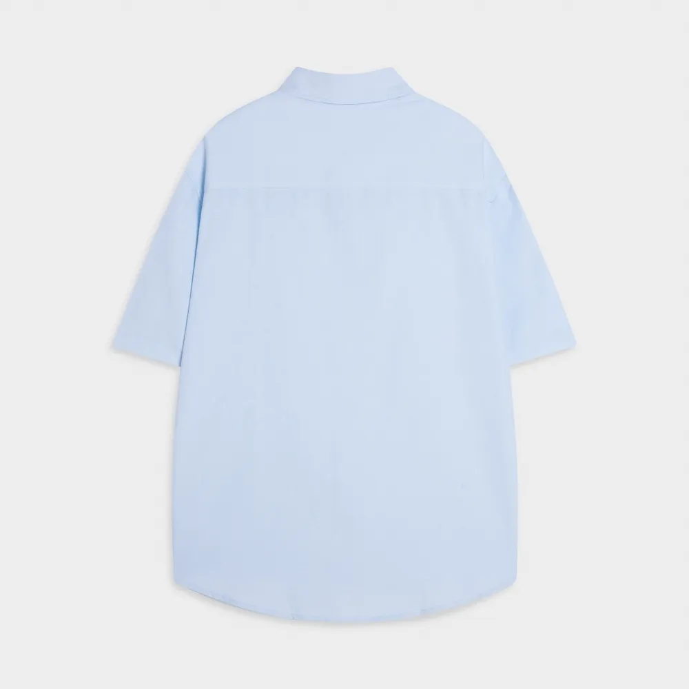 Ảnh Áo Sơ Mi Tay Ngắn Teelab Eco Oxford Signature Logo Unisex Form Oversize Local Brand SS068 3