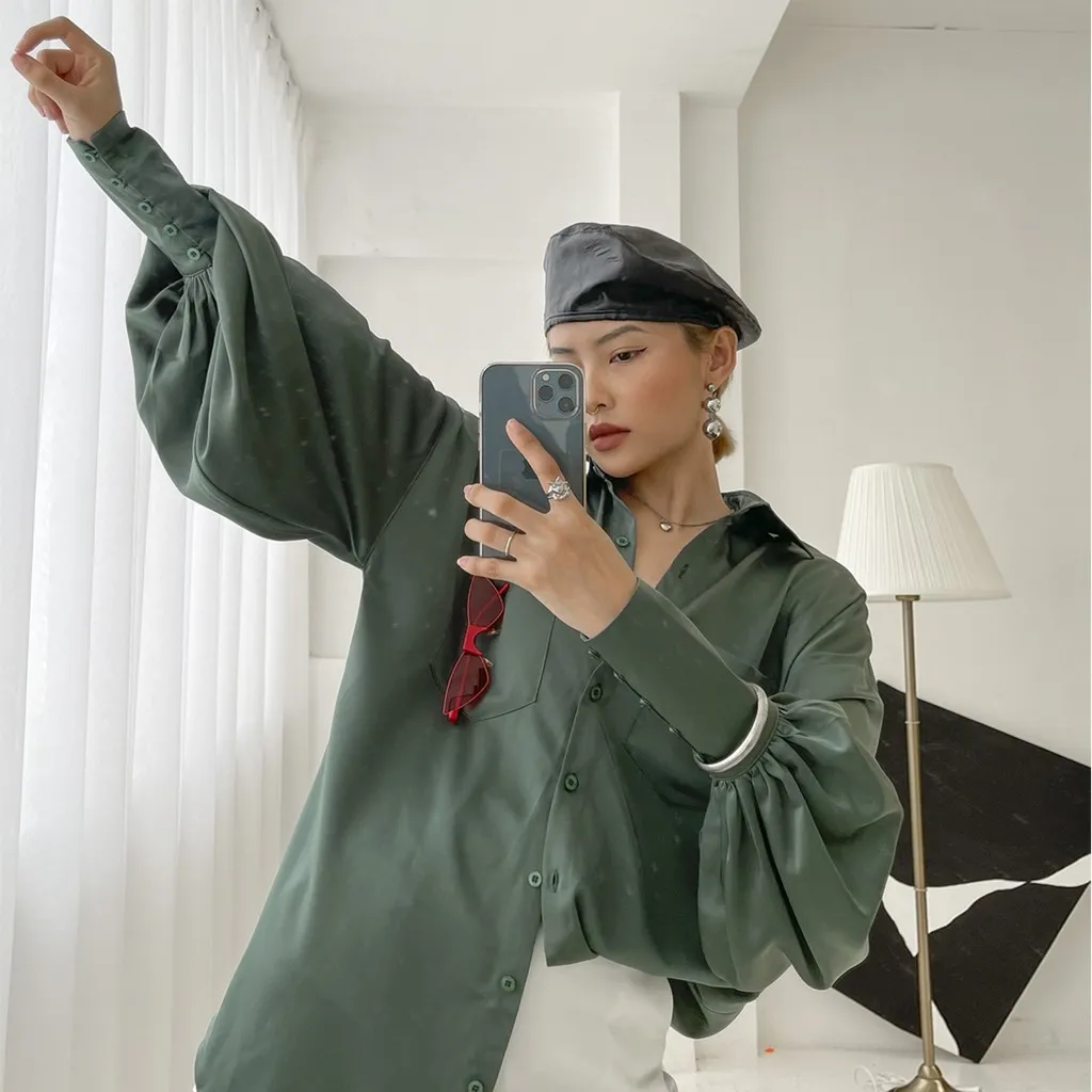 Ảnh Áo sơ mi tay phồng form rộng - TATICHU Alfed Shirt 3