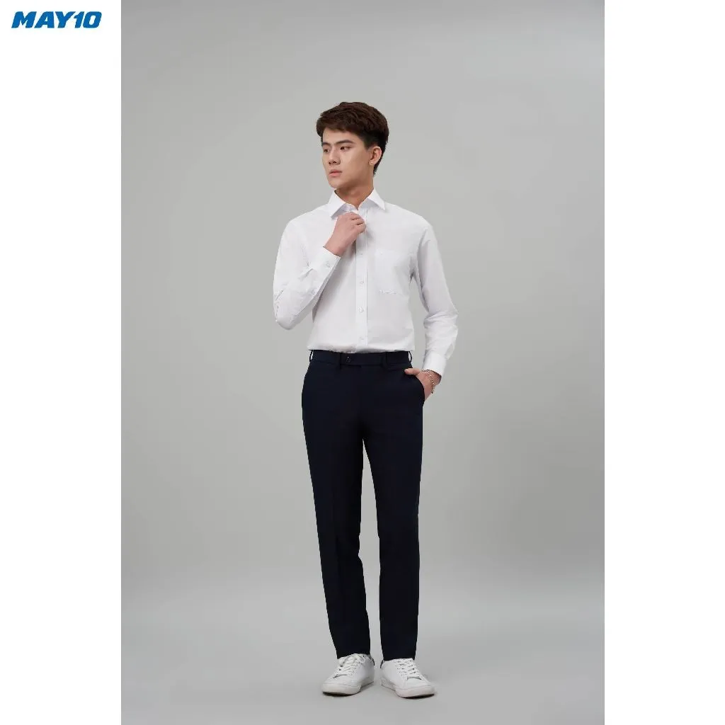 Ảnh Áo sơ mi trắng nam dài tay May 10 dáng Regular mã 010123049W 003/1 3
