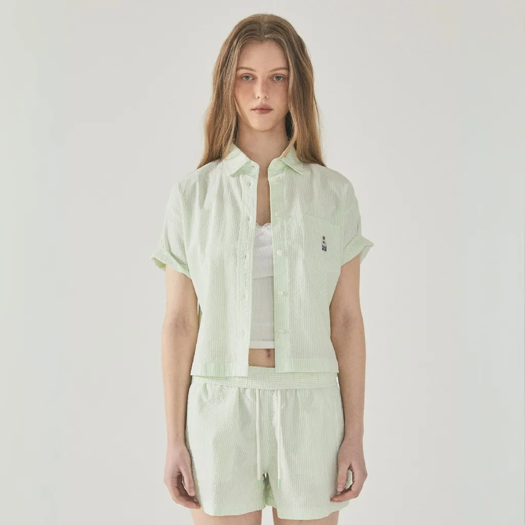 Ảnh Áo Sơ Mi WHO.A.U Steve Seersucker Crop Shirts(Set-up)_WHYWF2512F 2