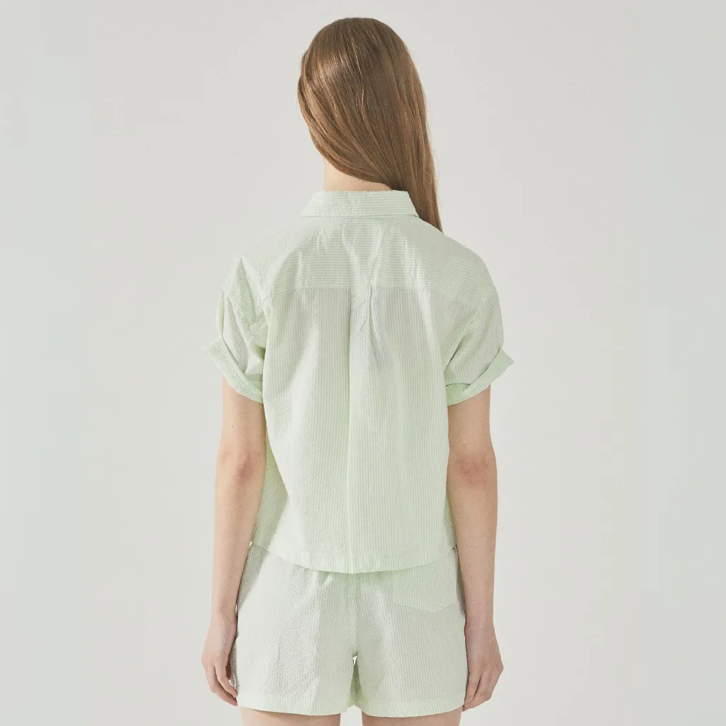 Ảnh Áo Sơ Mi WHO.A.U Steve Seersucker Crop Shirts(Set-up)_WHYWF2512F 3