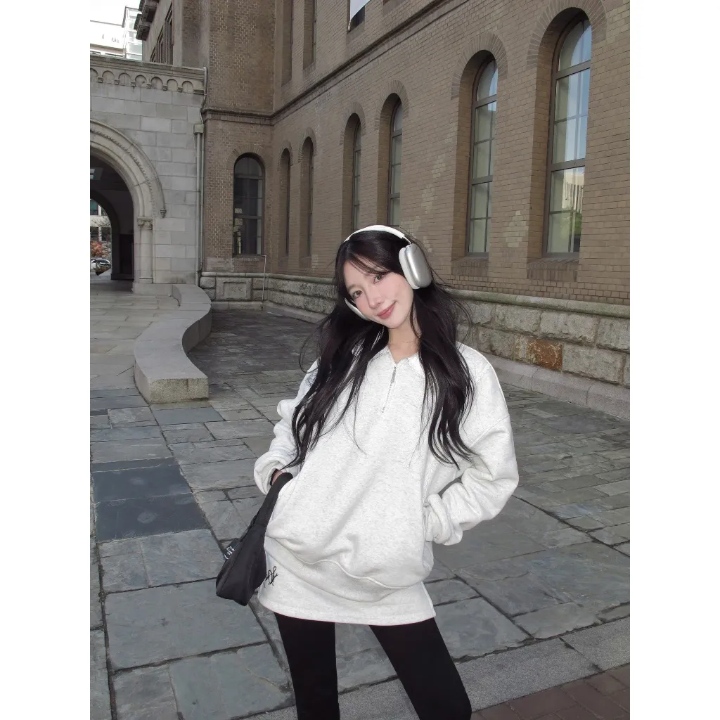Ảnh Áo sweater nỉ bông cổ sơ mi Austin phối viền ren - Killsystem 4