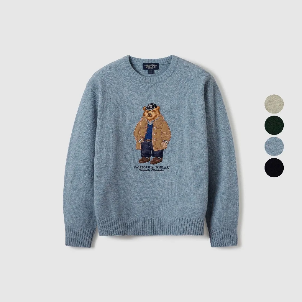 Ảnh Áo Sweater WHO.A.U Steve Premium Jacquard Sweater_WHKAE4T11U 1