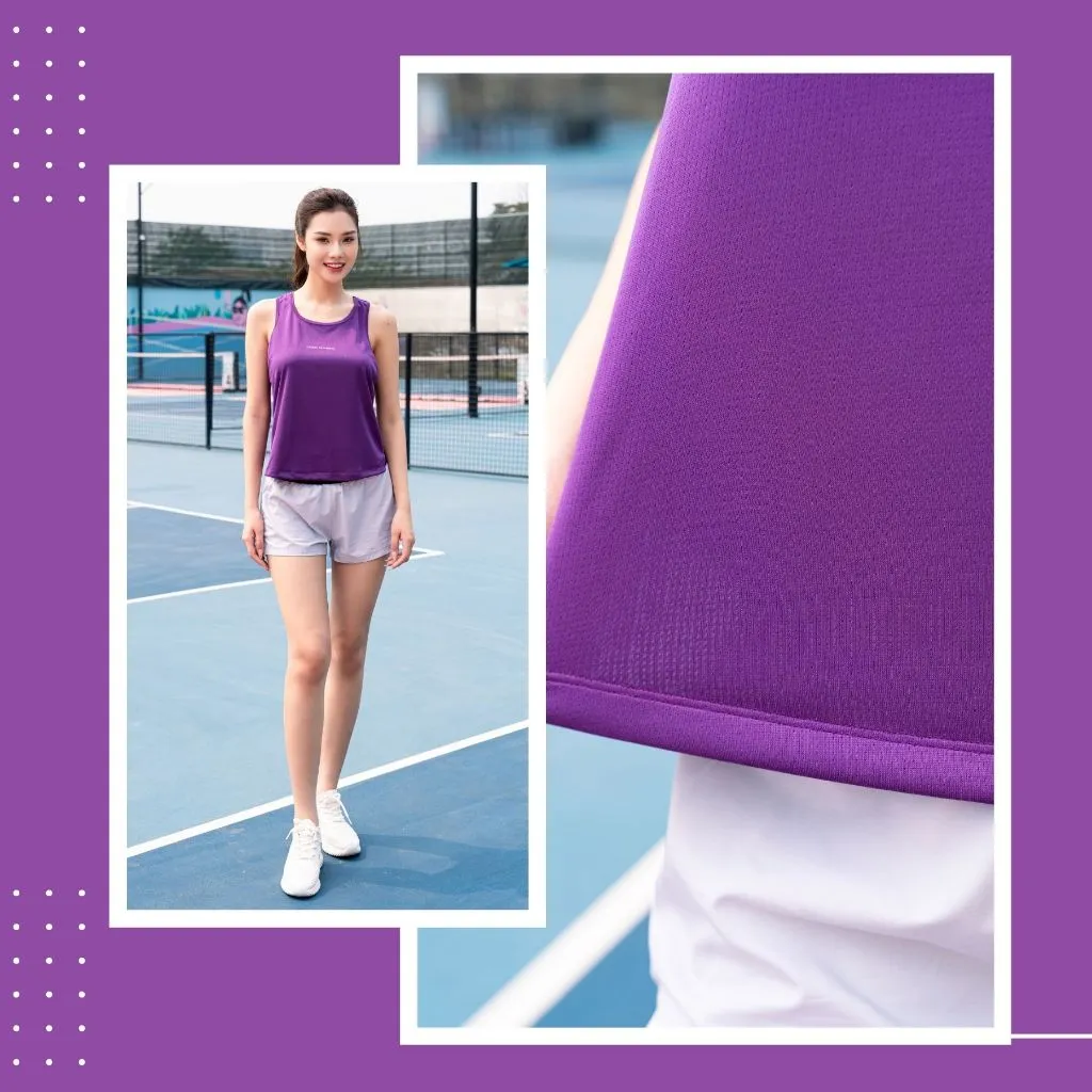 Ảnh Áo Tank Top LV25N03F205 Lỗ Kim, Áo Ba Lỗ Nữ Tập Gym Dáng Rộng Mặc Thoải Mái; Áo Tank Top Nhiều Màu Sắc Lựa Chọn 2