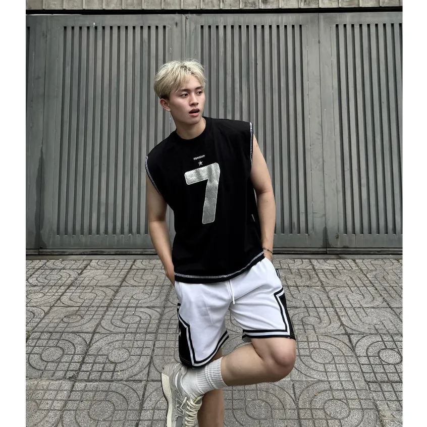 Ảnh Áo Tank Top SAIGONESE Chất Cotton Hoạ Tiết Hình Thêu Số 7 Thun Ba Lỗ Form Boxy Unisex Nam Nữ 2