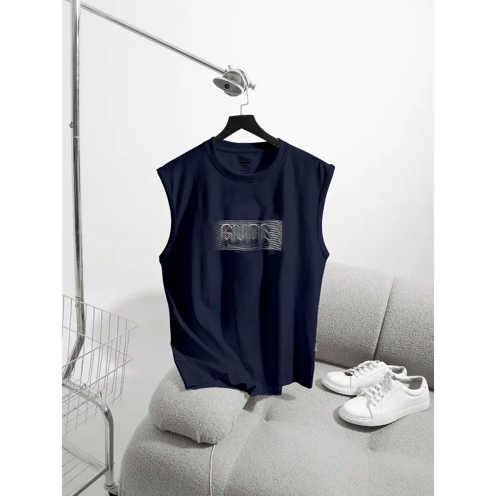 Ảnh Áo Tank Top TORANO Chất Liệu Mềm Mại, Thoáng Mát, Co Giãn Tốt, Kiểu Dáng Thể Thao,  hoạ tiết No Pressure FSTA002 2