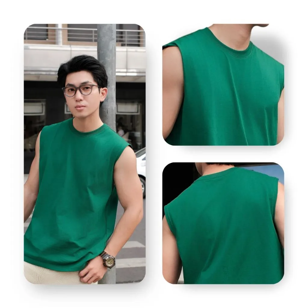 Ảnh Áo Tanktop Ba Lỗ Nam AKUBA Cổ Tròn Form Regular Cotton 100% Sợi Tự Nhiên Thoáng Mát | 01JE1079 3