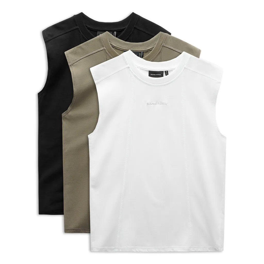 Ảnh Áo Tanktop Nam Basic Wear, Chất Vải Cotton Thoải Mái, TT0001, SOMEHOW 1