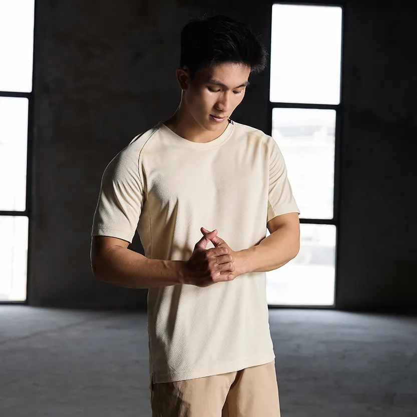 Ảnh Áo thể thao nam basic thấm hút nhanh khô thích hợp chạy bộ, tập gym, chơi thể thao Y2010 Beginner 01 23135 |YaMe| 4