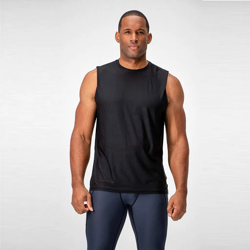 Ảnh Áo thể thao nam sát nách TSLA DEVOPS rộng dạng lưới thoáng khí thấm hút tập gym Tank top DEH1035 3