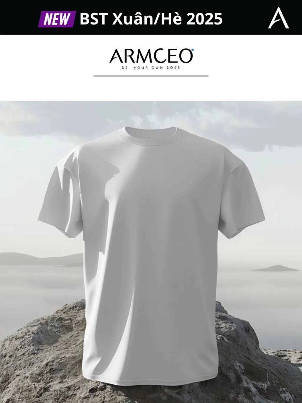 Ảnh Áo thun ARMCEO Oscar 2025 chống nhăn, tôn dáng công nghệ mới, siêu mềm mịn đứng form 1