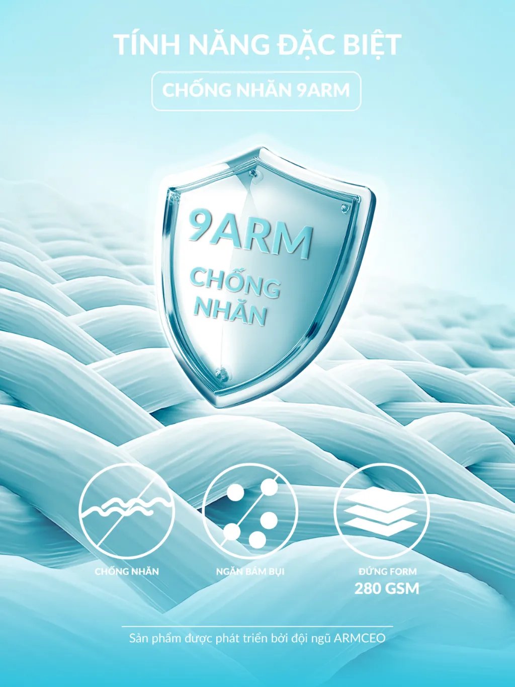 Ảnh Áo thun ARMCEO Oscar 2025 chống nhăn, tôn dáng công nghệ mới, siêu mềm mịn đứng form 2