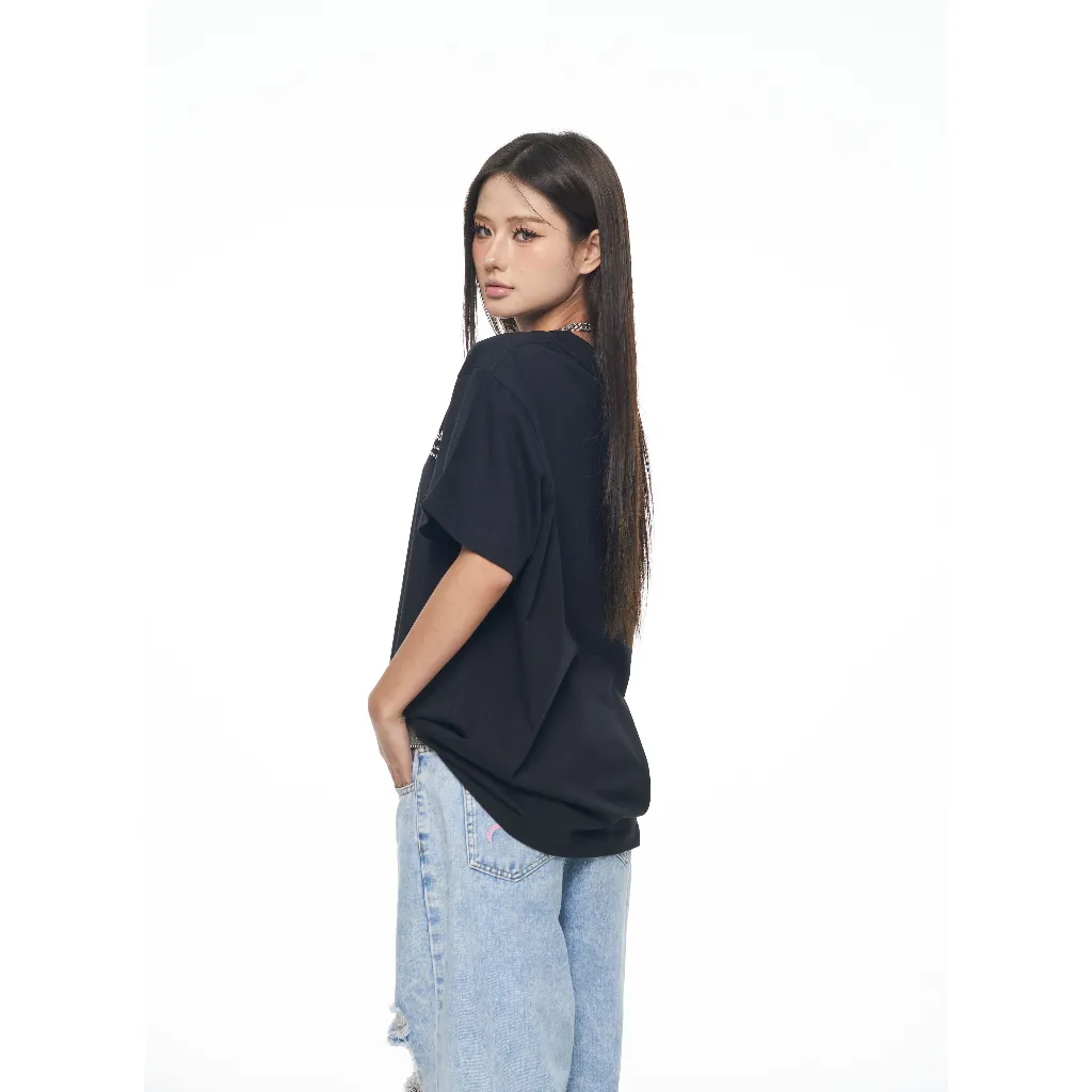 Ảnh Áo thun ARTISTIC TEE Cotton Màu Đen, Kem, Trắng PARADOX AT5V0303 1