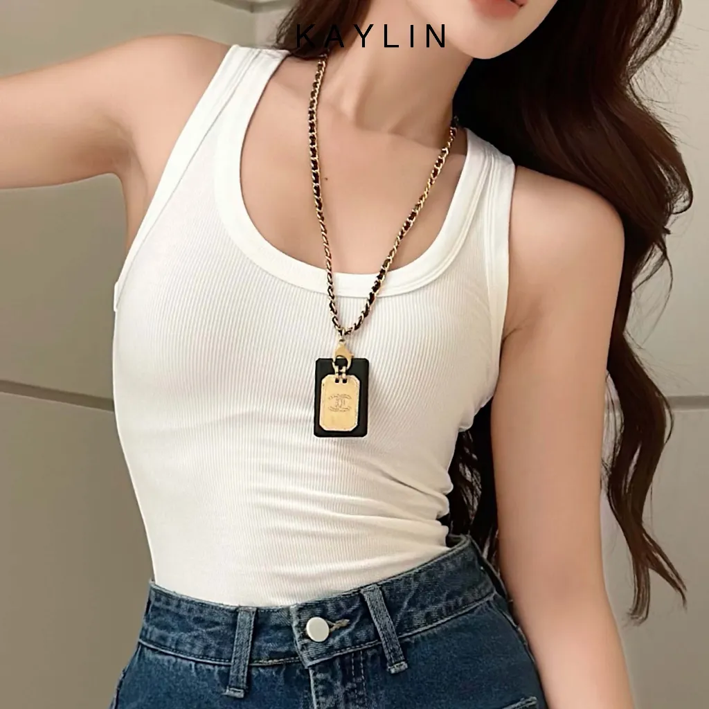 Ảnh Áo thun ba lỗ KAYLIN Basic khoét cổ form ôm chất vải thun co giản thoải mái mát mẻ - N2006 4