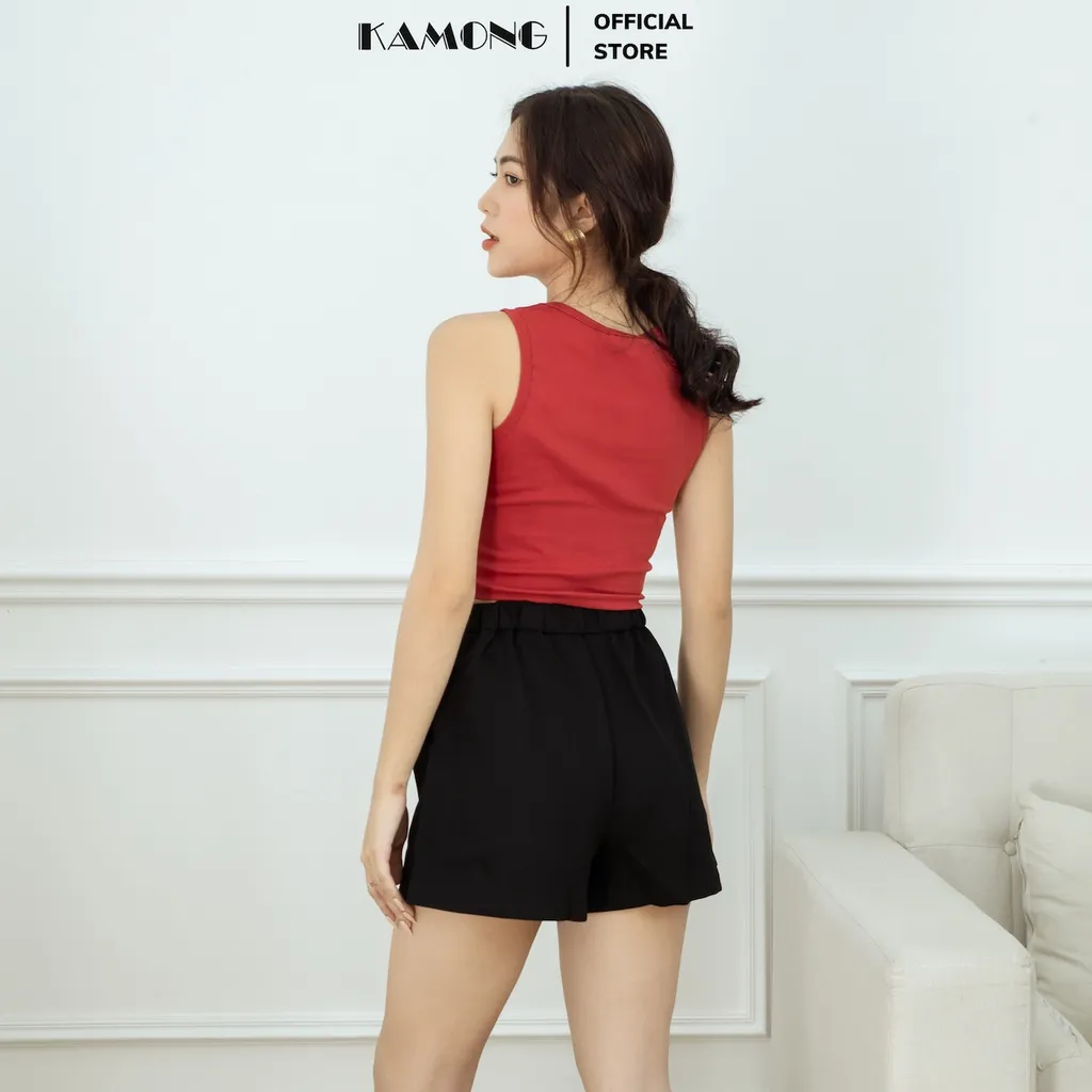 Ảnh Áo thun ba lỗ nữ KAMONG kiểu dáng croptop A144 2
