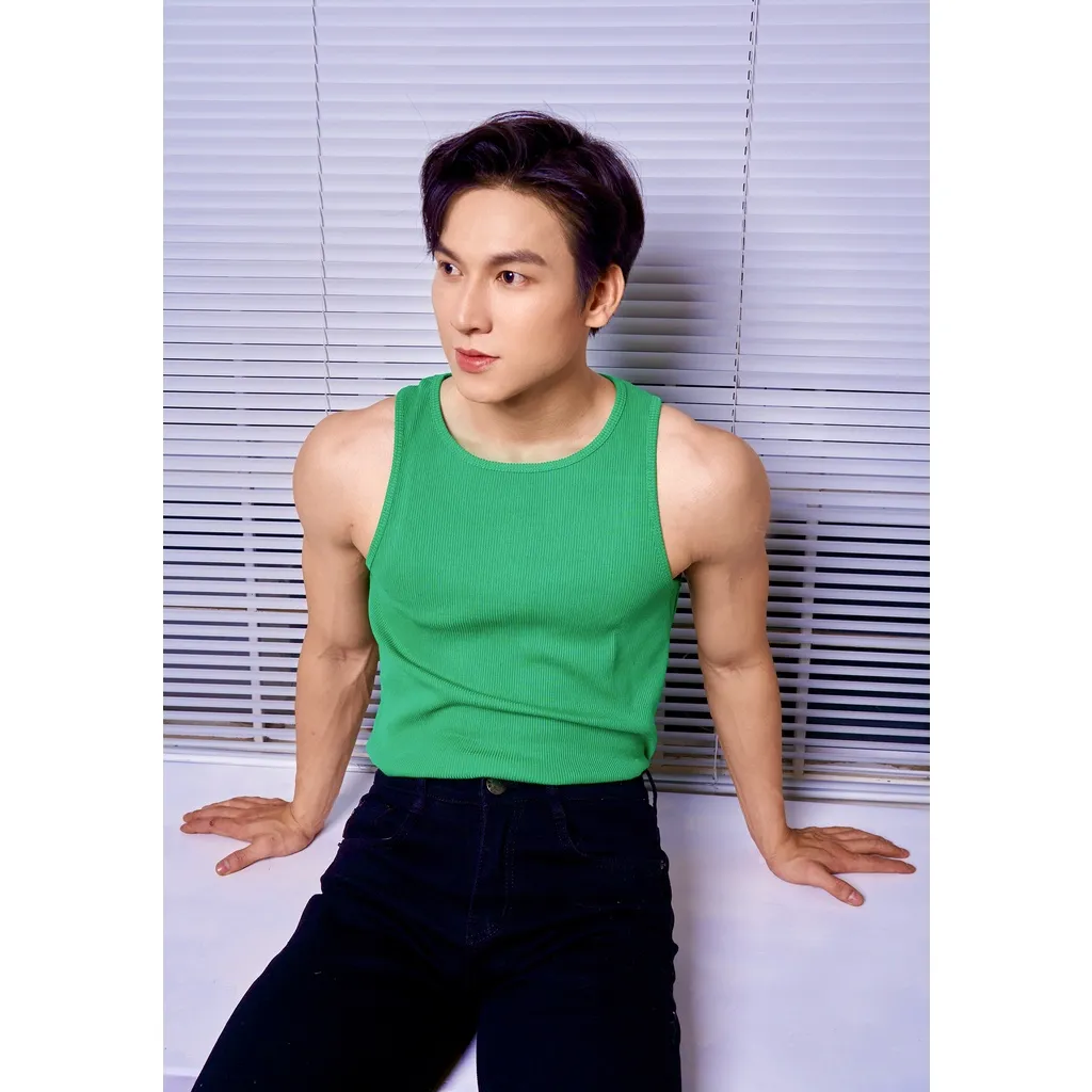 Ảnh Áo Thun Ba Lỗ Tank Top Nam Cổ Tròn Nhiều Màu Vải Cotton Tăm Gân Thương Hiệu Mr Twins 3
