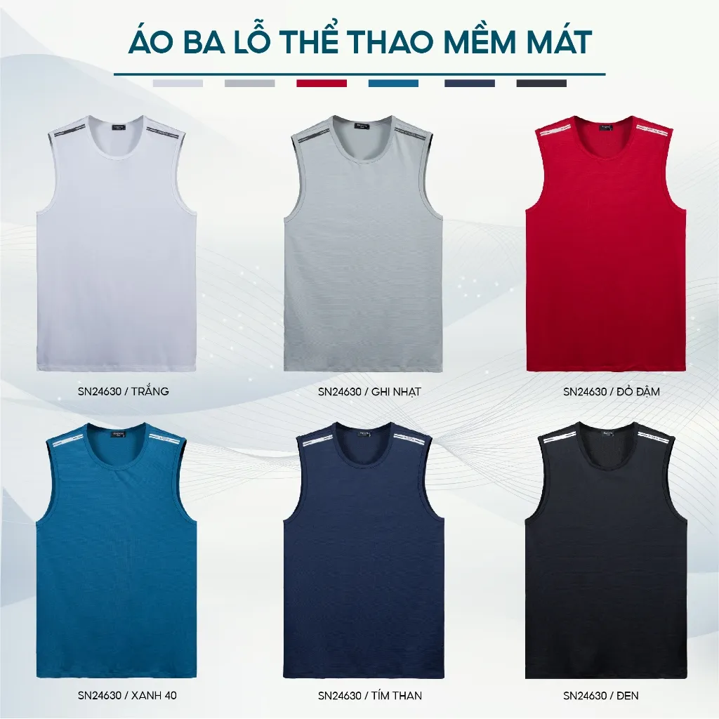 Ảnh Áo Thun Ba Lỗ Thể Thao Nam Fasvin SN24630.HN Vải COOLMAX Co Giãn Mềm Mát Thoải Mái Vận Động 4