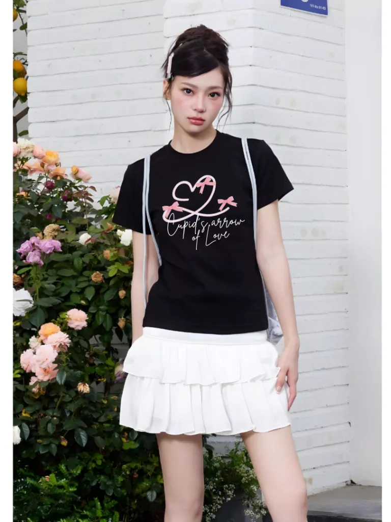 Ảnh Áo thun baby tee cupid's arrow of love TiQi Jeans chất cotton co giãn 2 chiều thoáng mát AB-23 2