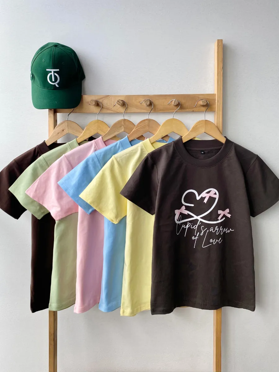 Ảnh Áo thun baby tee cupid's arrow of love TiQi Jeans chất cotton co giãn 2 chiều thoáng mát AB-23 4