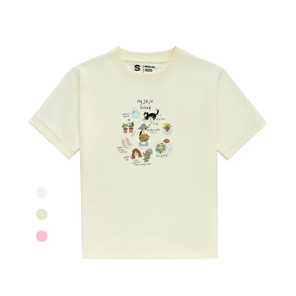 Ảnh Áo thun Baby Tee JEJU ISLAND unisex phông Nam Nữ | Local Brand Chính Hãng Midori M Studio 1