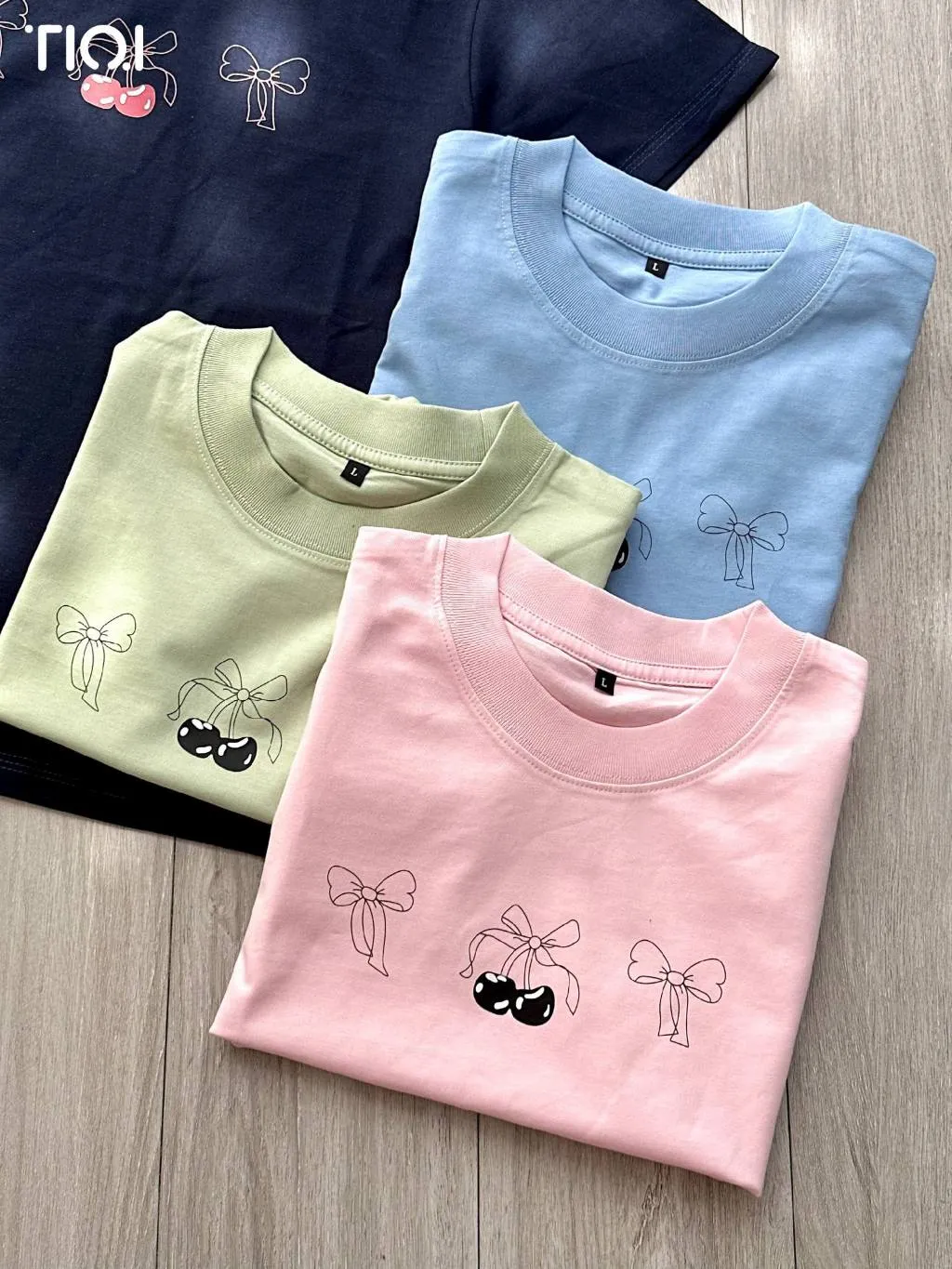 Ảnh Áo thun baby tee nơ cherry TiQi Jeans A100 3